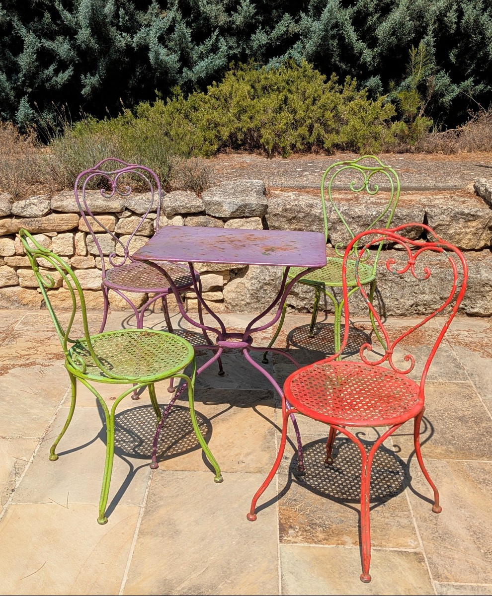 Salon de jardin en fer années 20 