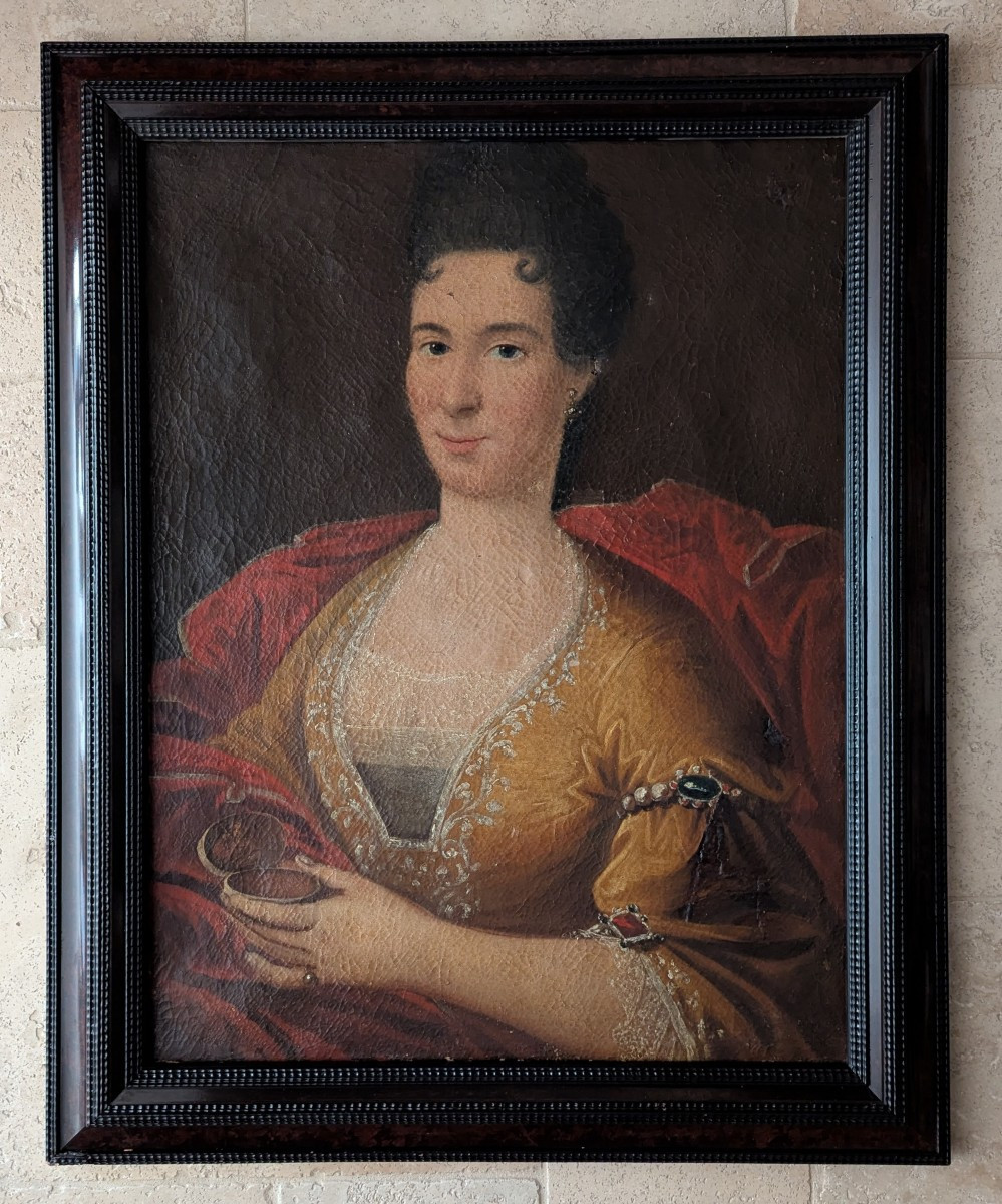Portrait de femme XVIIIème siècle 
