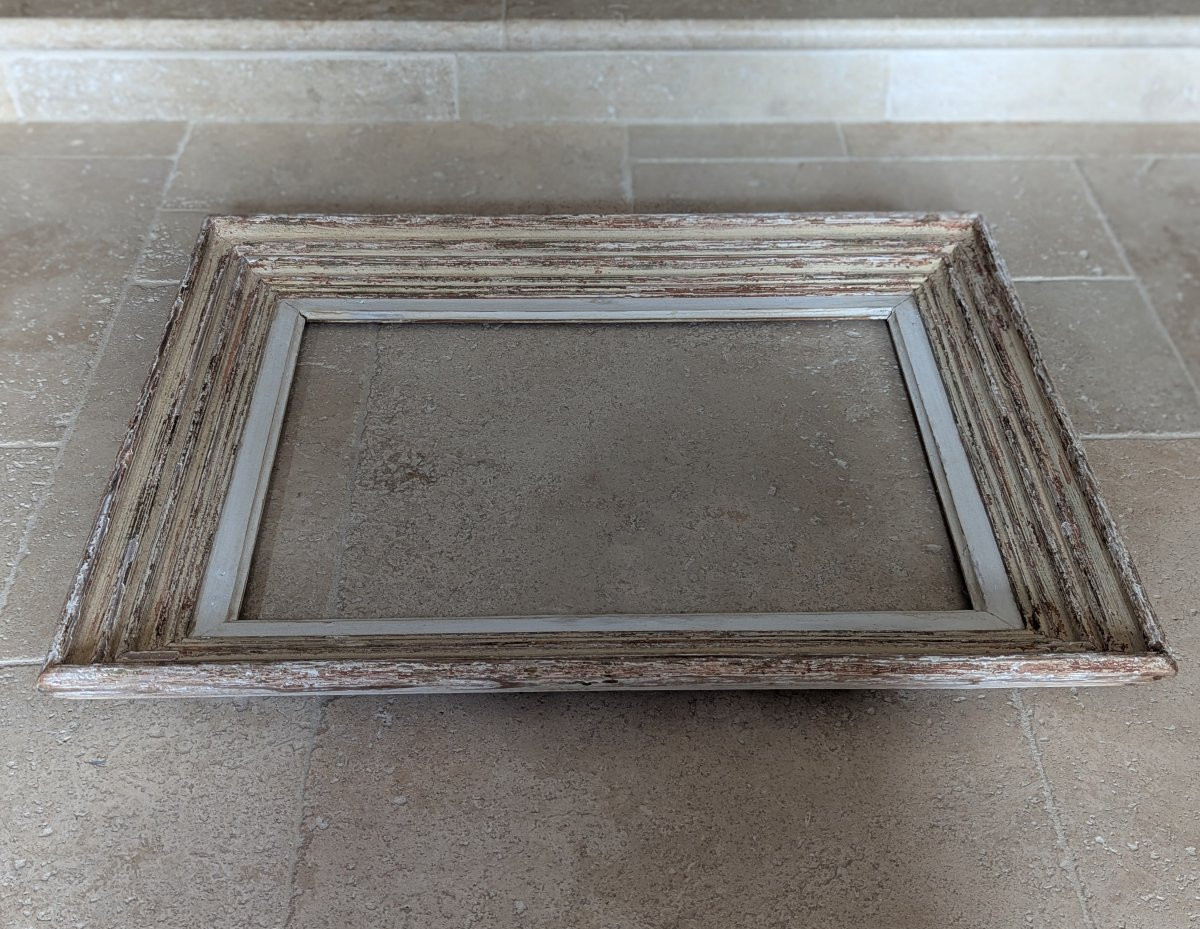 Molded And Patinated Wooden Channel Frame-photo-1