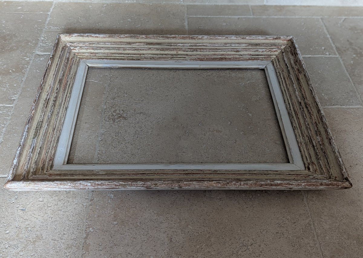 Molded And Patinated Wooden Channel Frame-photo-2