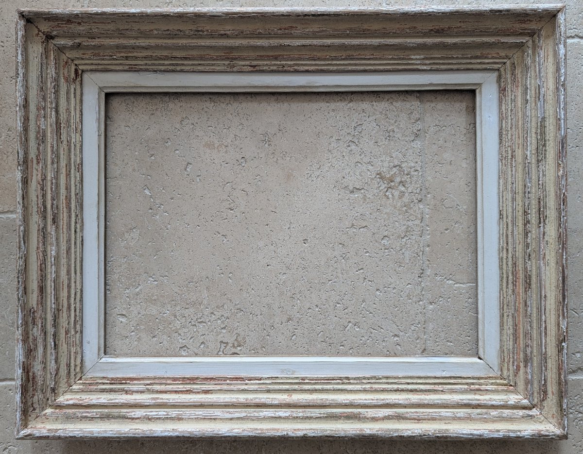 Molded And Patinated Wooden Channel Frame-photo-4