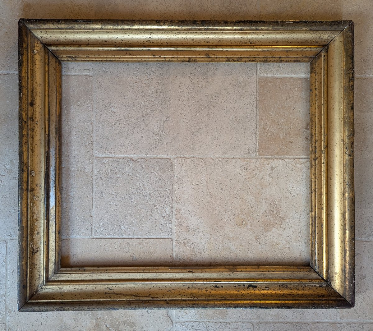 Grand cadre en bois doré -photo-2