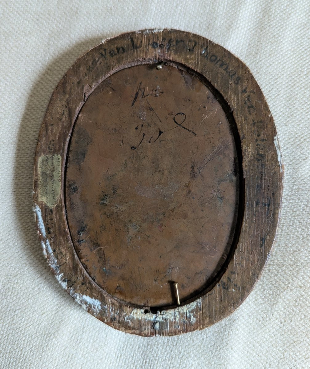 Miniature Portrait Of A Nobleman, Framed In The Louis XIV Period-photo-3