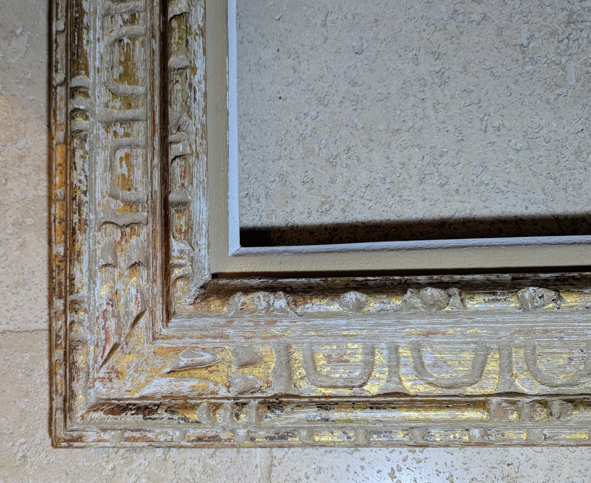 Carved Wooden Frame, Patinated -photo-5