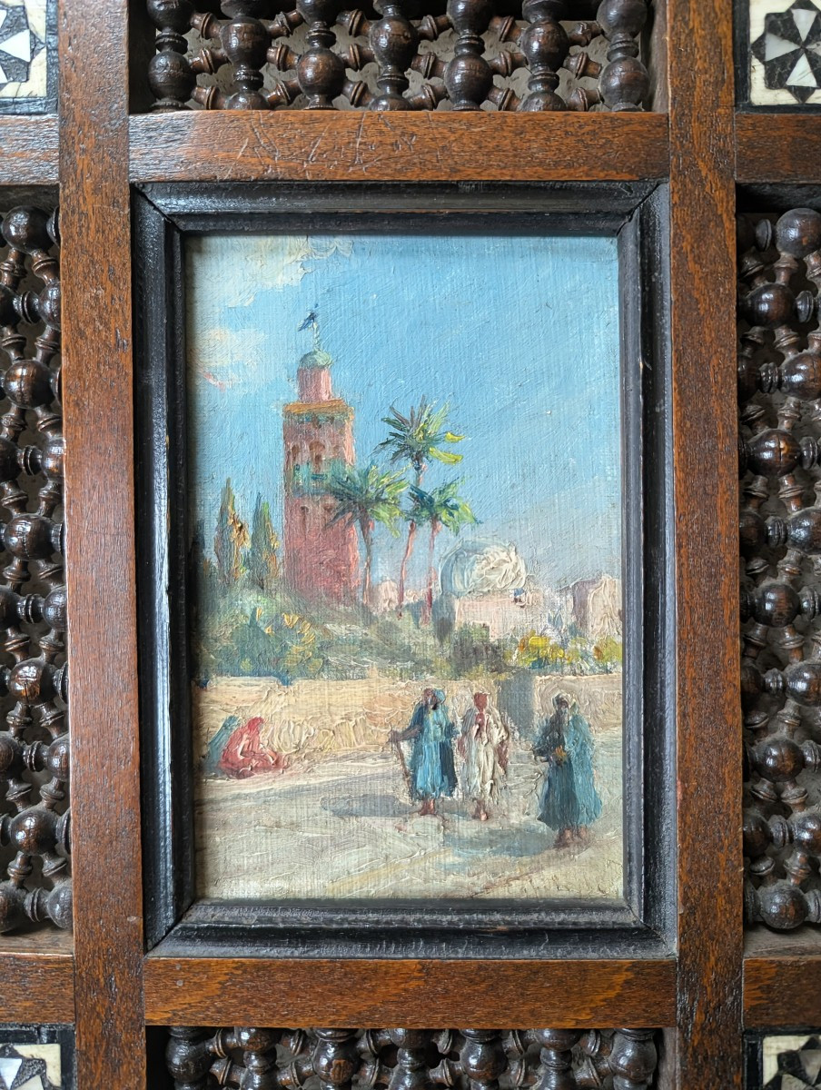 Orientalist Painting And Frame, Circa 1900