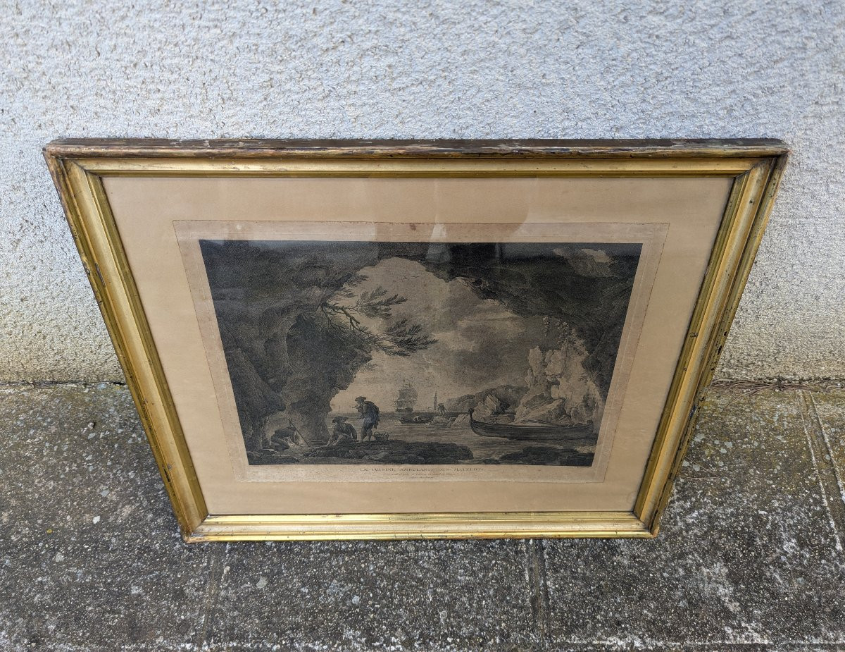 The Sailors' Traveling Kitchen, Framed Engraving - Joseph Vernet, Around 1775-photo-6