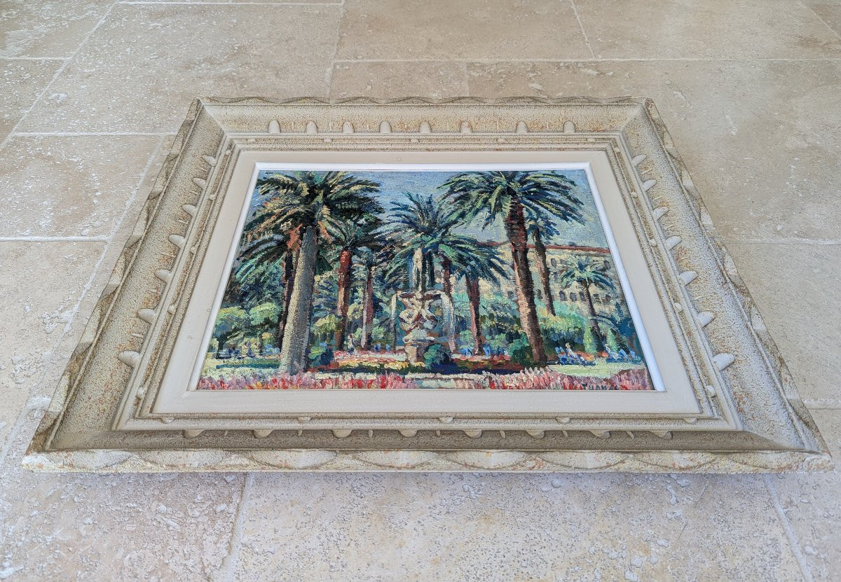 La Fontaine des Tritons - Nice - Peinture encadrée -photo-4