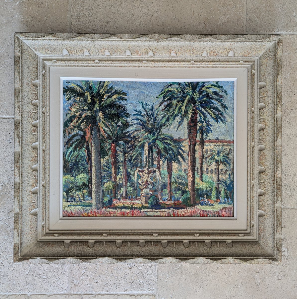 La Fontaine des Tritons - Nice - Peinture encadrée -photo-3