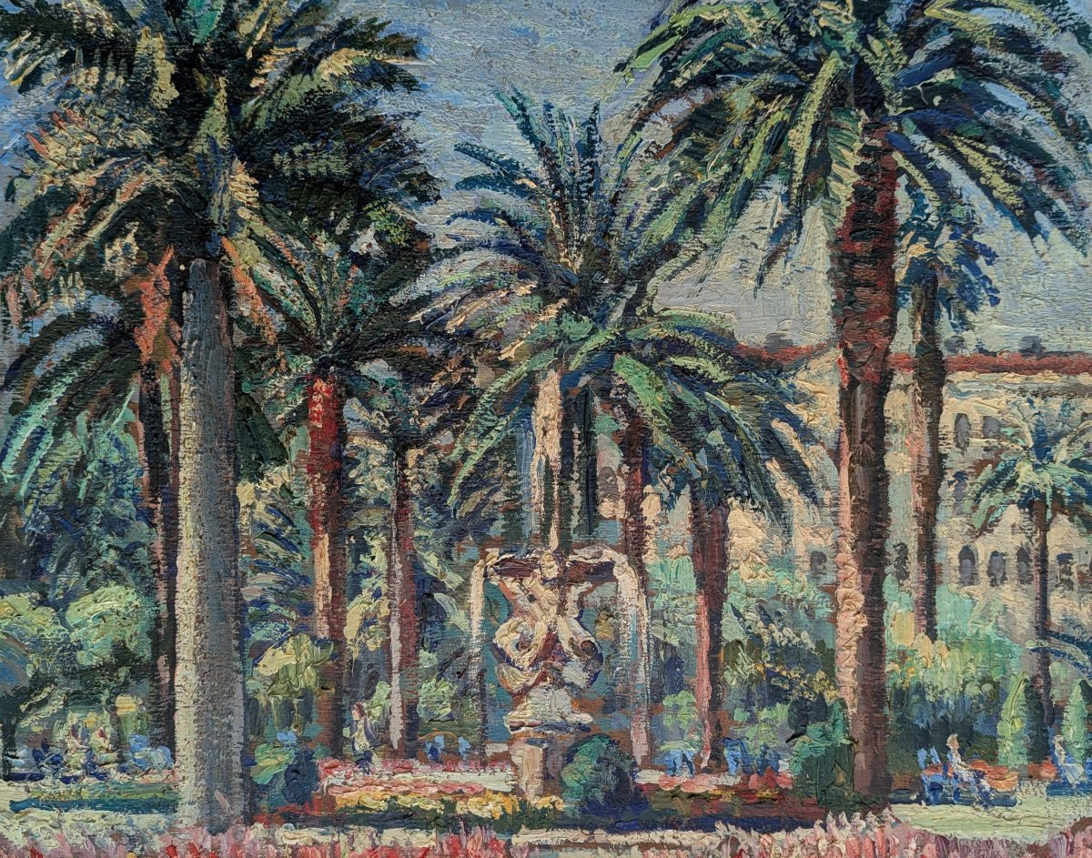 La Fontaine des Tritons - Nice - Peinture encadrée -photo-6