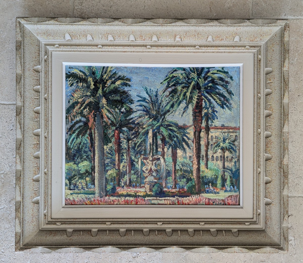 La Fontaine des Tritons - Nice - Peinture encadrée 