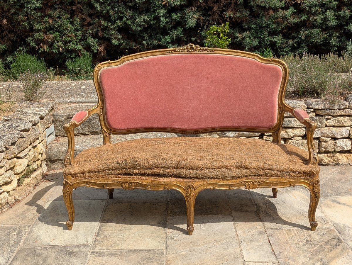 Louis XV-style Living Room: 1 Sofa & 2 Armchairs-photo-4