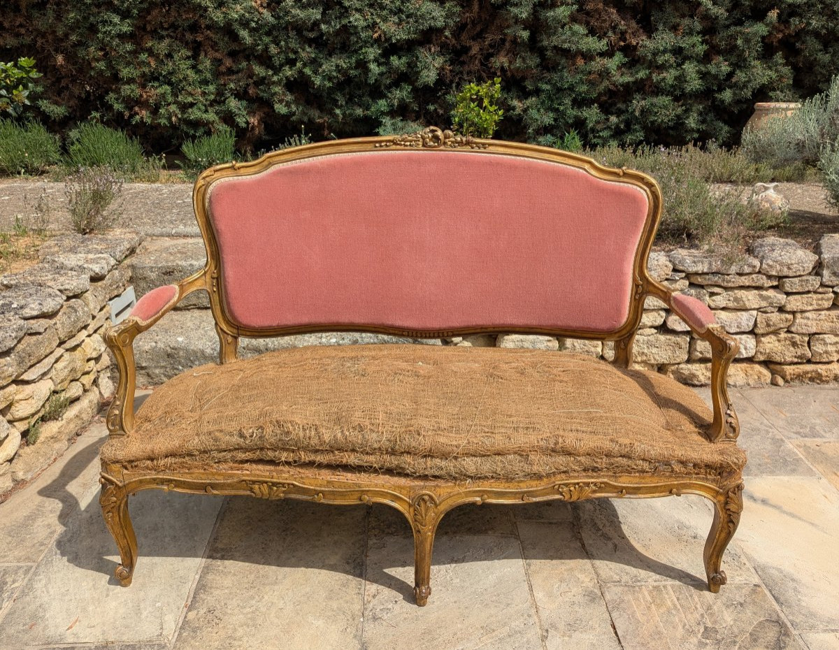 Louis XV-style Living Room: 1 Sofa & 2 Armchairs-photo-4