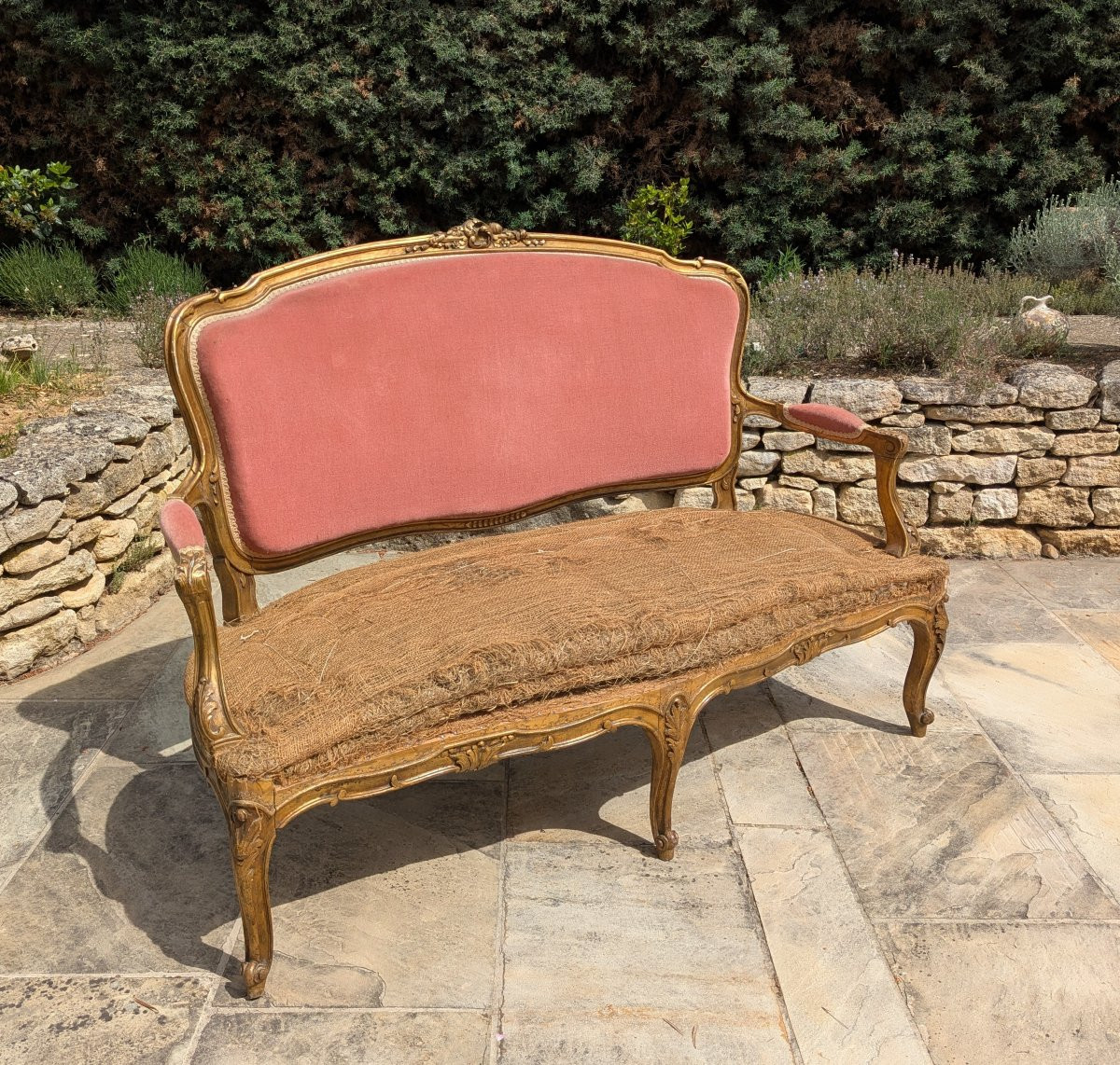 Louis XV-style Living Room: 1 Sofa & 2 Armchairs-photo-6