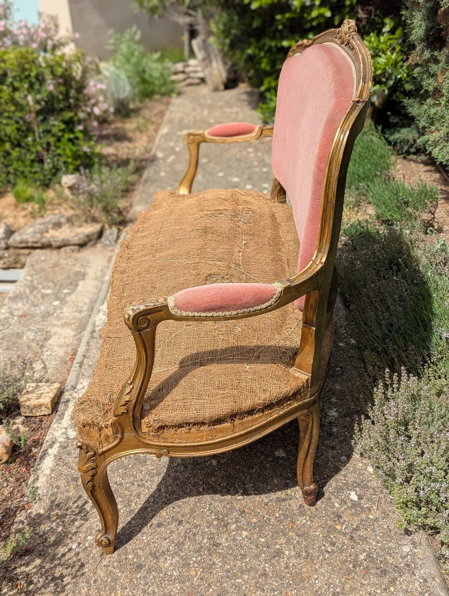 Louis XV-style Living Room: 1 Sofa & 2 Armchairs-photo-7