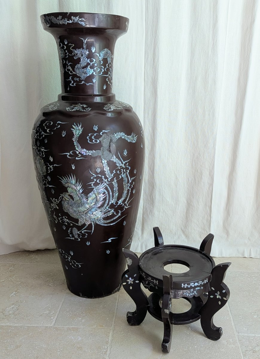 Important vase balustre décor burgauté- Asie-photo-2