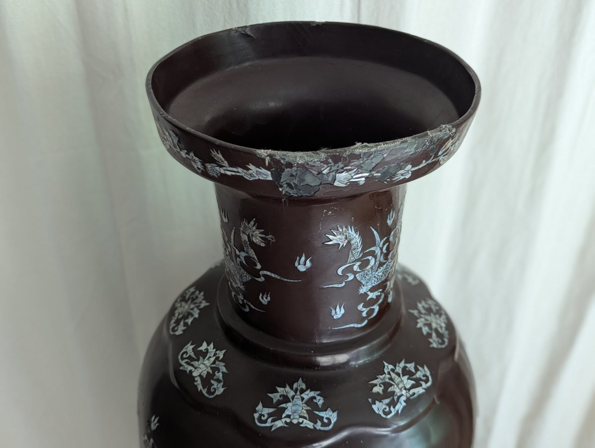 Important vase balustre décor burgauté- Asie-photo-3