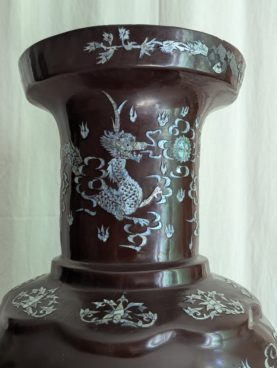 Important vase balustre décor burgauté- Asie-photo-5