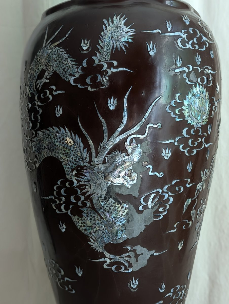 Important vase balustre décor burgauté- Asie-photo-7