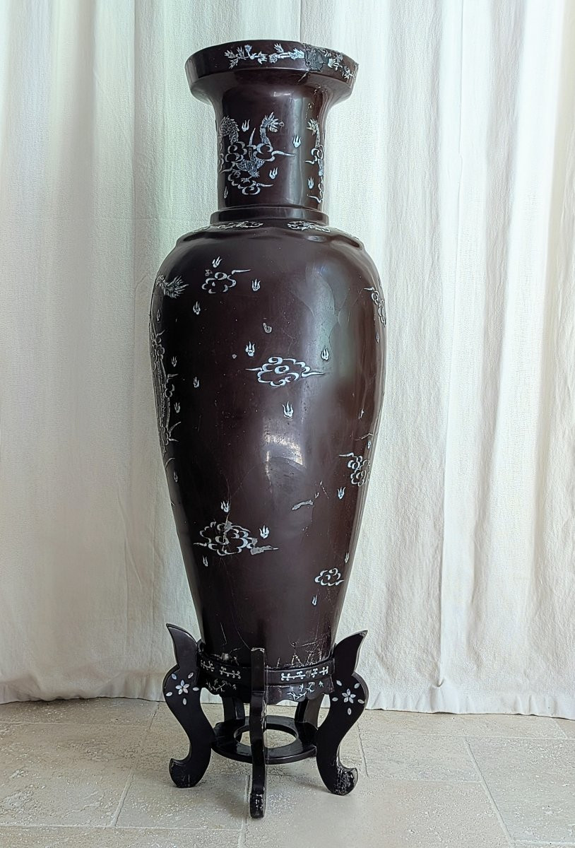 Important vase balustre décor burgauté- Asie-photo-8