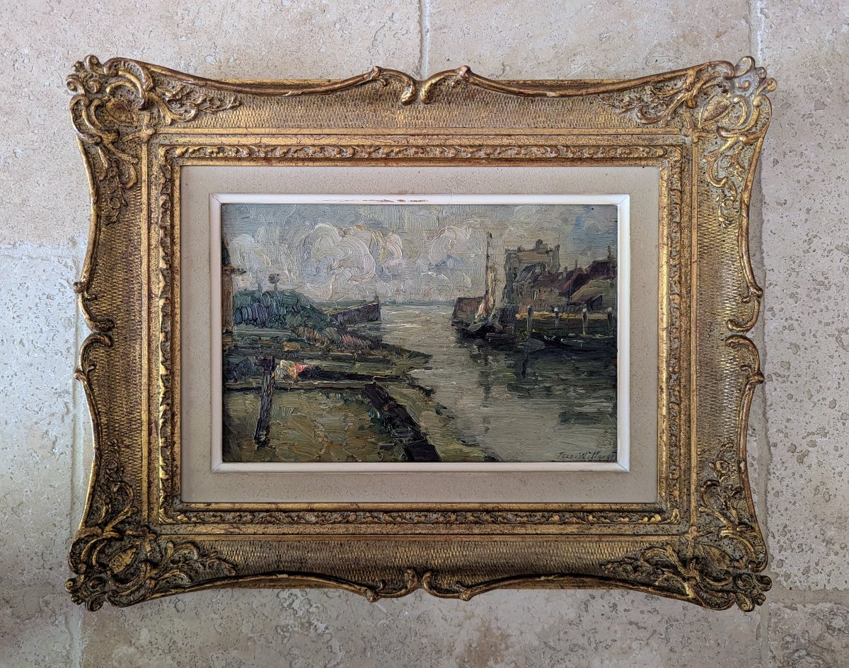 L'Escaut par Ferdinand Willaert - École belge-photo-3
