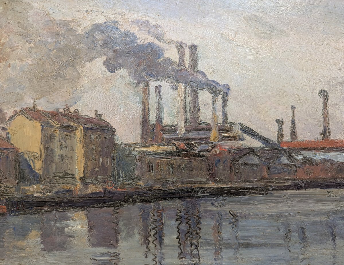 Suresnes, le quai et les usines par Gandon. 1916-photo-3