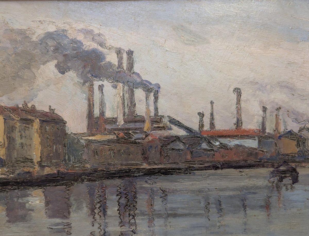 Suresnes, le quai et les usines par Gandon. 1916-photo-1