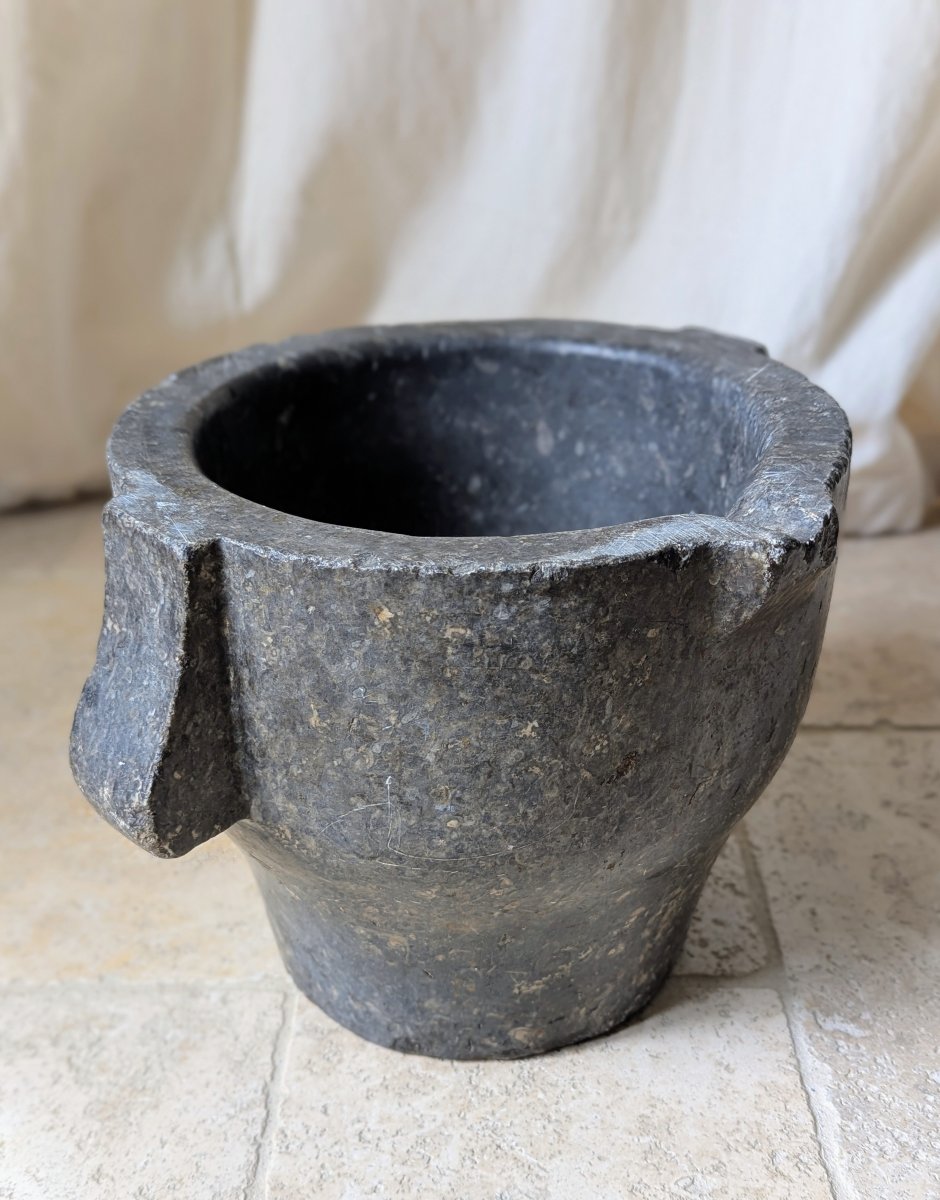 Large Marble Apothecary Mortar. Late 18th Century, Early 19th Century.