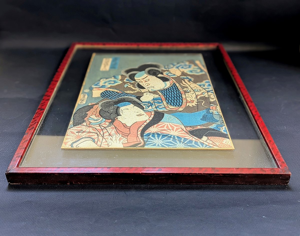 Estampe japonaise Ukiyo-e par Utagawa Toyokuni III. 1852-photo-4