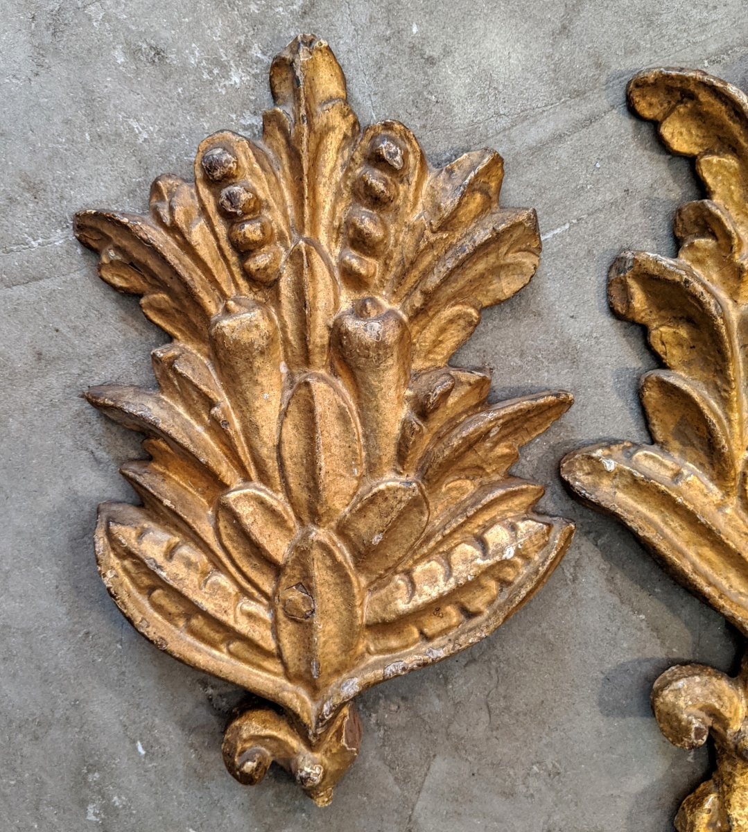 18th Century Gilded Wooden Ornaments-photo-4