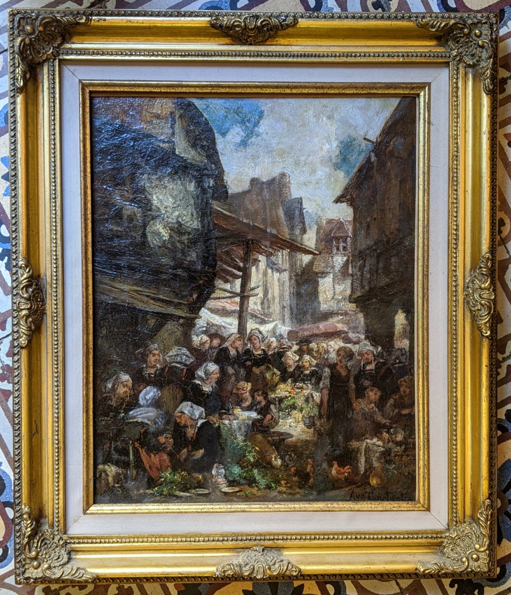 Painting Signed Auguste Constantin-photo-2