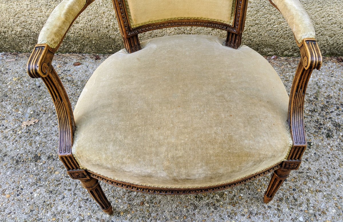 Fauteuil cabriolet Louis XVI-photo-5