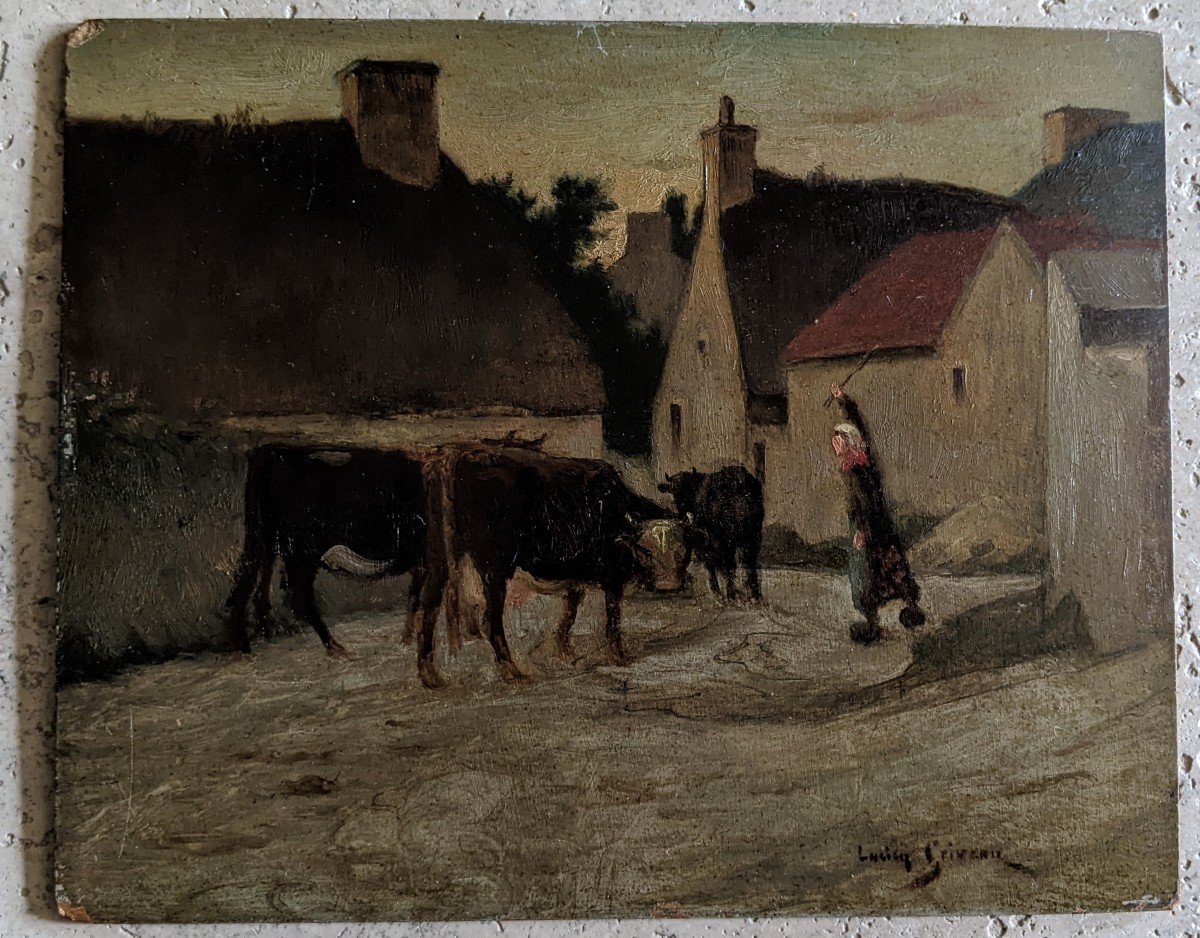 The Farmer And Her Herd. Lucien Griveau