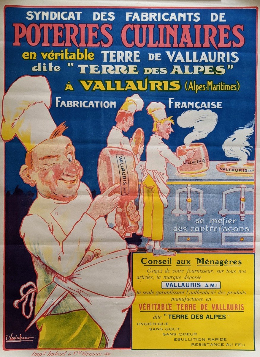 Affiche Poteries Culinaires Vallauris 