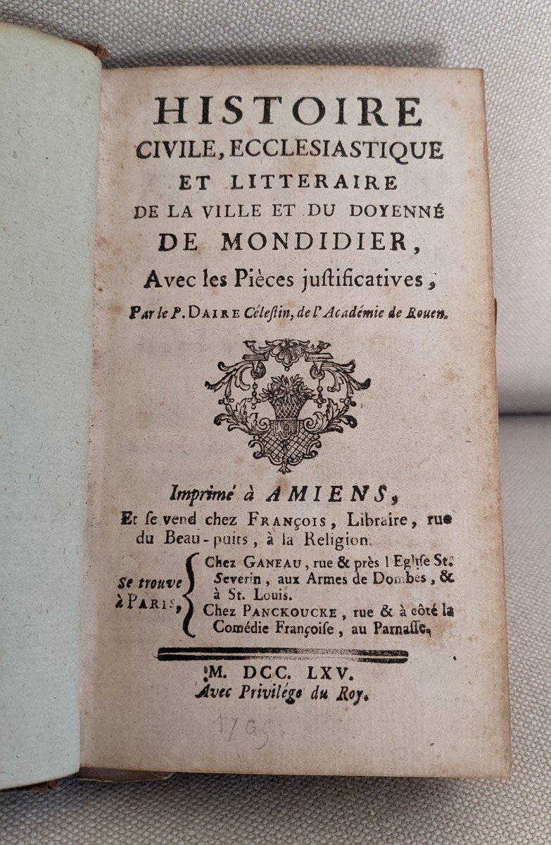 Histoire de Montdidier. 1765