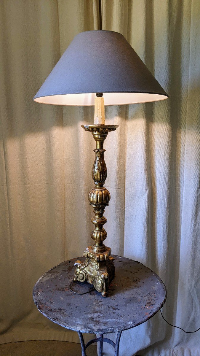Candlestick Mounted As  A Lamp-photo-3