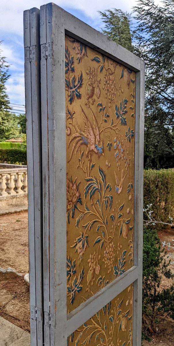 Screen With Floral Decor And Birds-photo-8