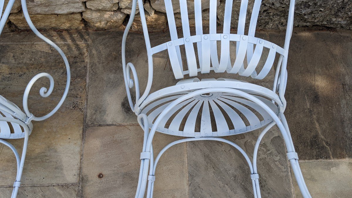 Paire de fauteuils de jardin, lames à ressort -photo-5