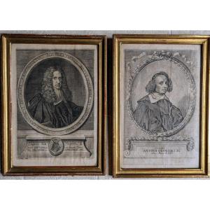 2 Framed Engravings - Portraits Of Lawyers