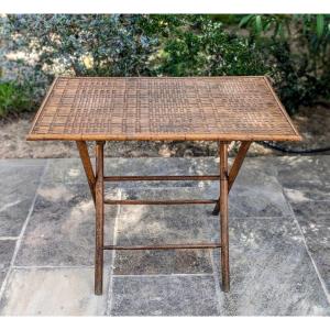 Wooden Folding Table Early 20th Century 