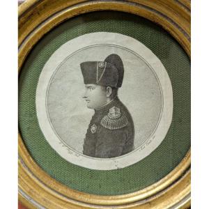 Portrait Napoléon Bonaparte Aquatinte - Physionotrace