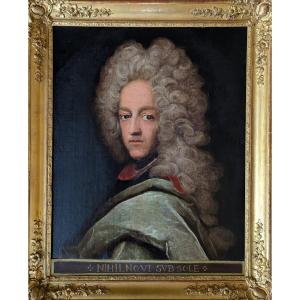 Framed Portrait Of A Nobleman From The Early 18th Century 