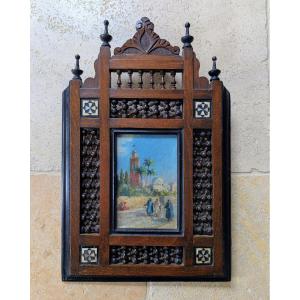 Orientalist Painting And Frame, Circa 1900