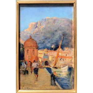 Monte-Carlo Monaco Quai Antoine 1er, vers 1900,  par Claude Comte 