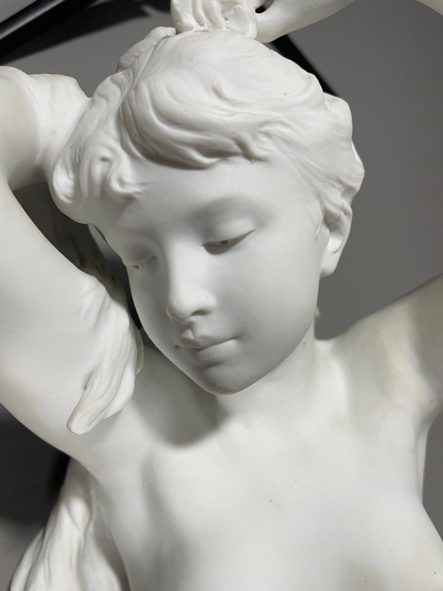 Mathurin Moreau (1822-1912) Baigneuse Biscuit -photo-2