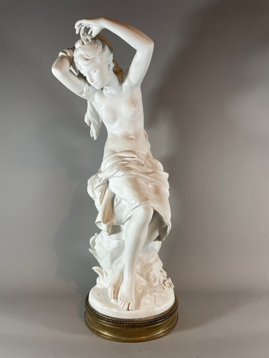 Mathurin Moreau (1822-1912) Baigneuse Biscuit -photo-3