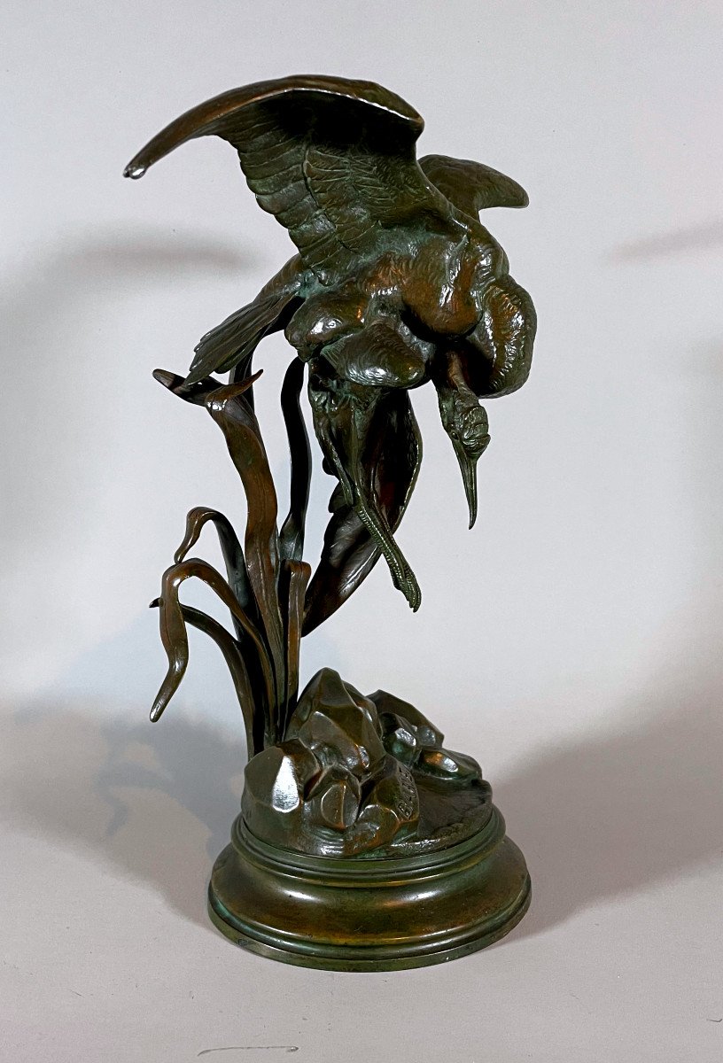 Milan Emportant Un Heron A.l Barye (1795-1875) -photo-2