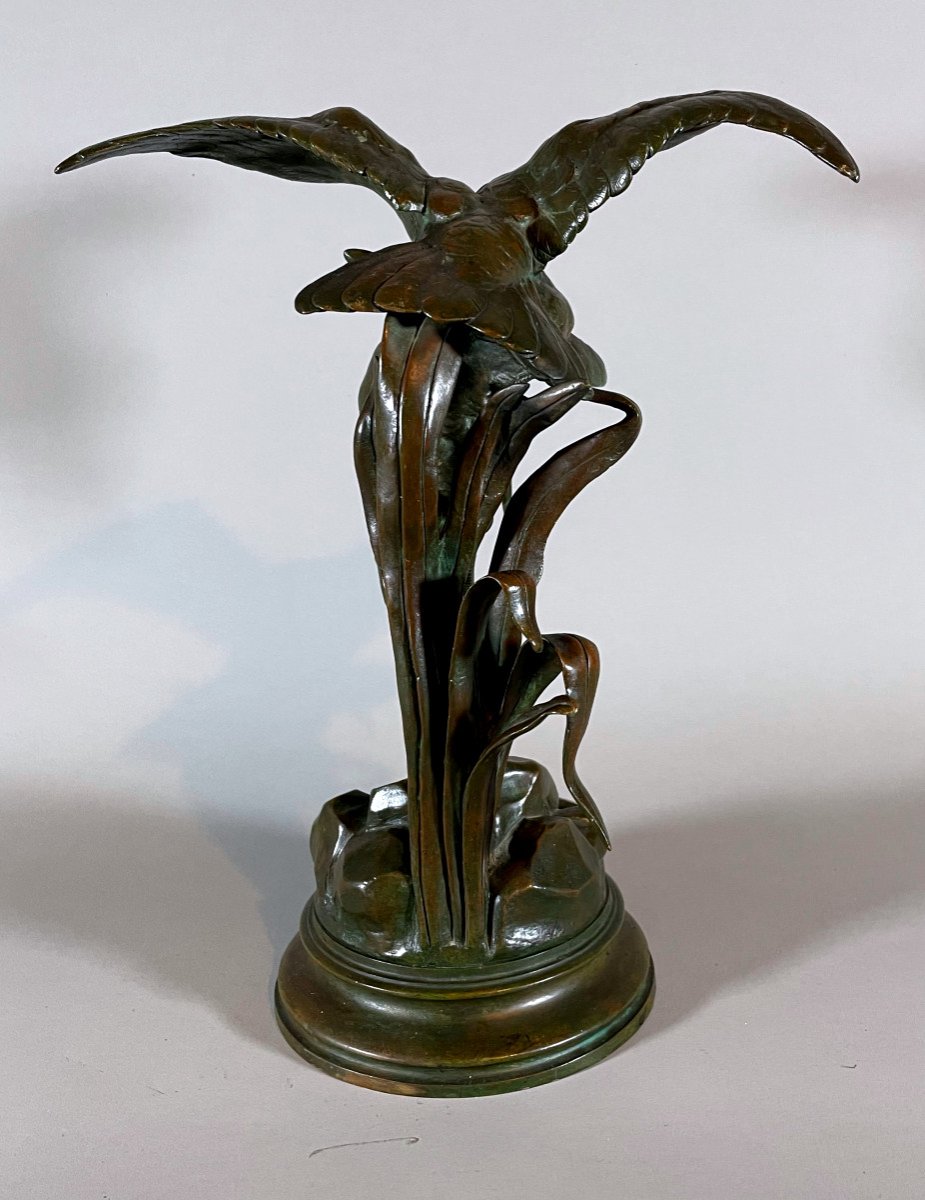 Milan Emportant Un Heron A.l Barye (1795-1875) -photo-3