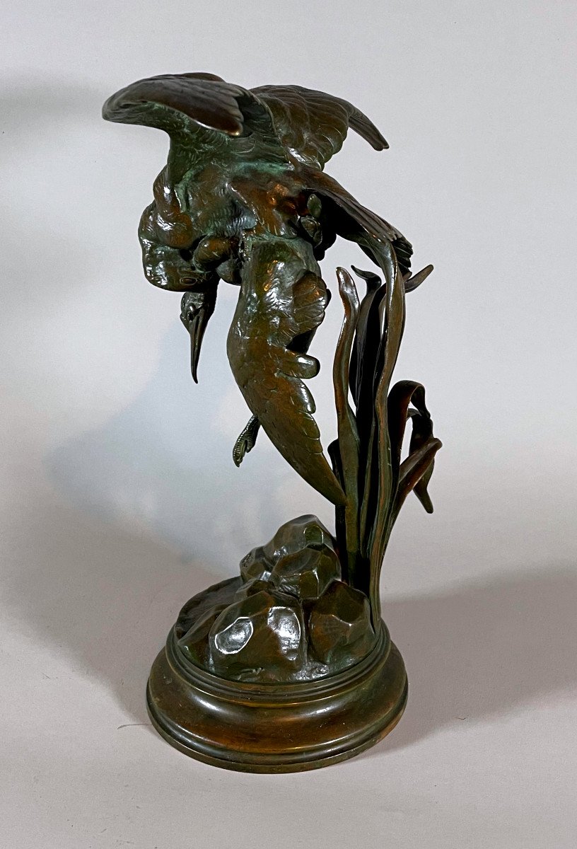 Milan Emportant Un Heron A.l Barye (1795-1875) -photo-4