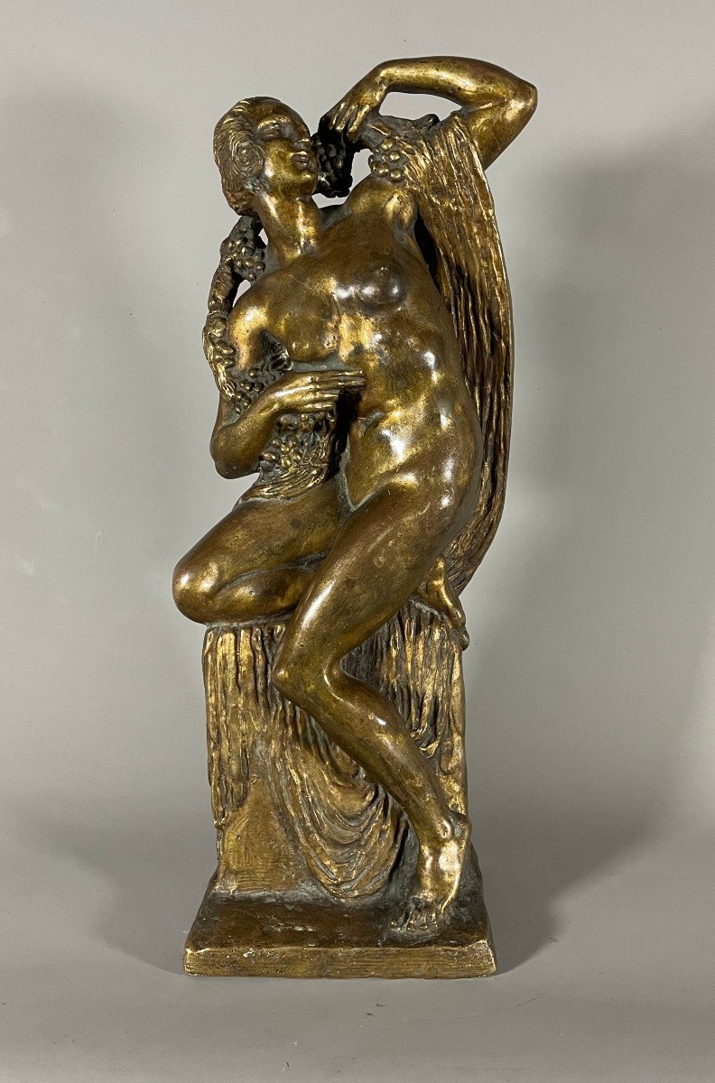 Cormier Josèphe 1869-1950 Bacchante En Bronze Fonte Susse 