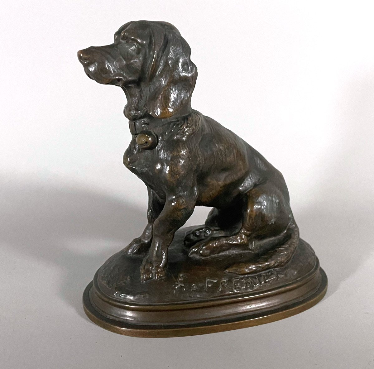 Frémiet Emmanuel 1824-1910 Bronze Basset Ravageot 